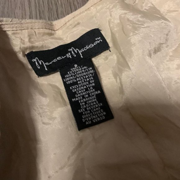 fairycore beige linen midi skirt - Picture 3 of 3